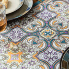 French Ornate Tile Table Runner