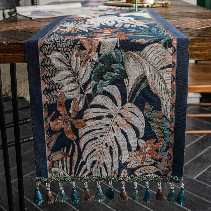 Exotic Monstera Table Runner