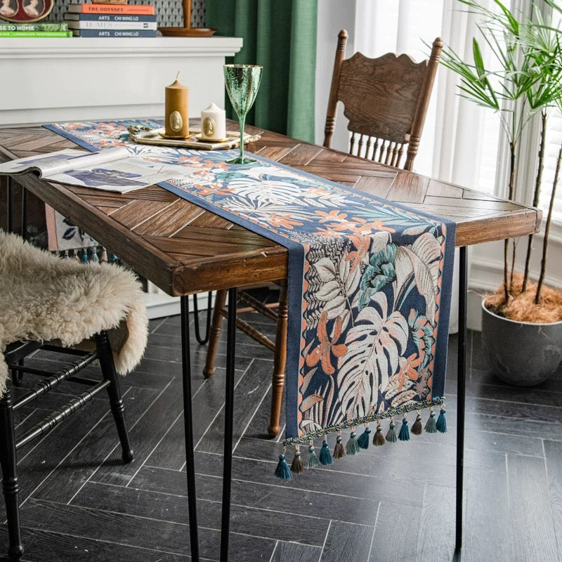 Exotic Monstera Table Runner