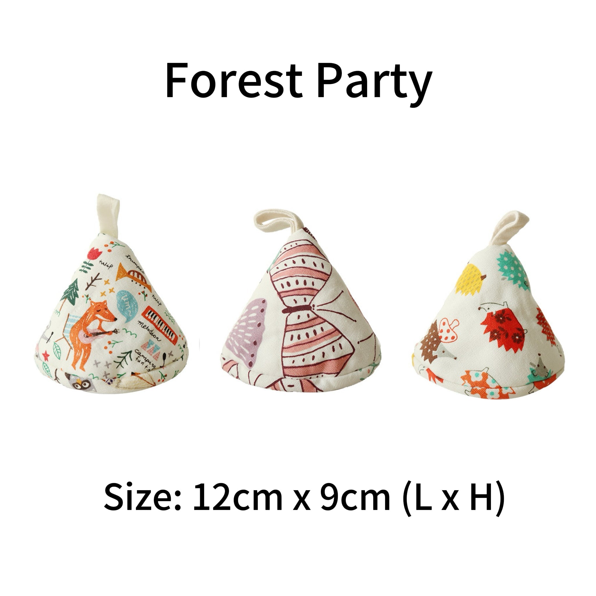 Grandma's Kitchen Triangle Pot Holder Set
