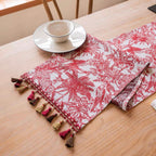 Red Palm Table Runner