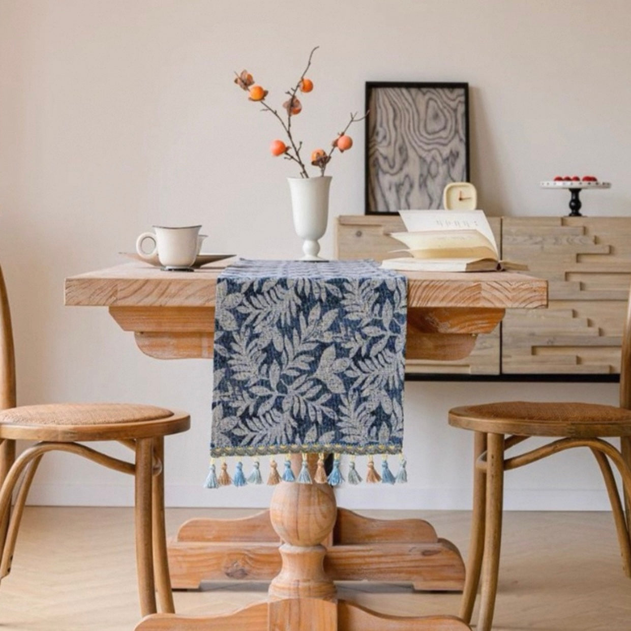 Foliage Tassel Table Runner