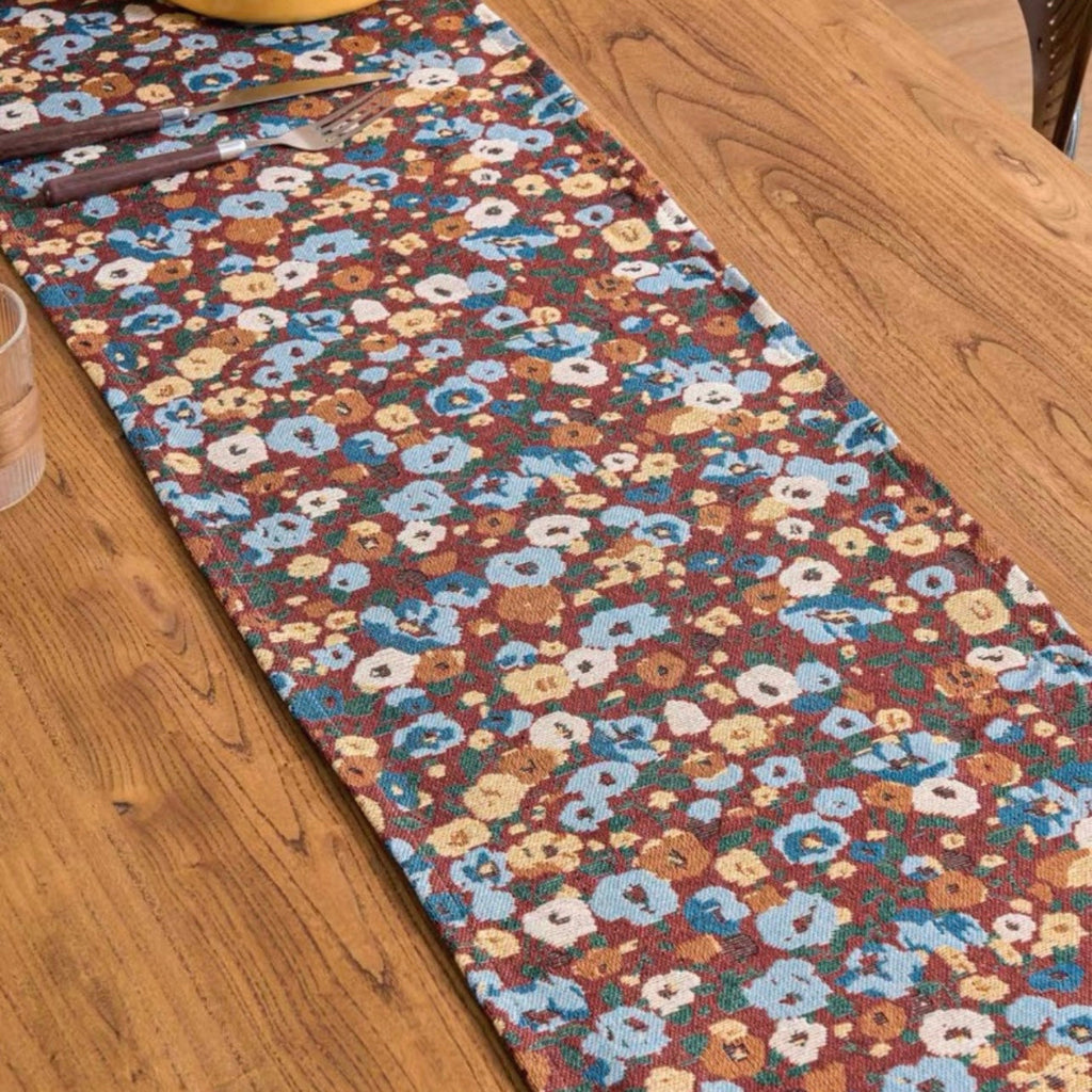 Retro Fall Floral Table Runner