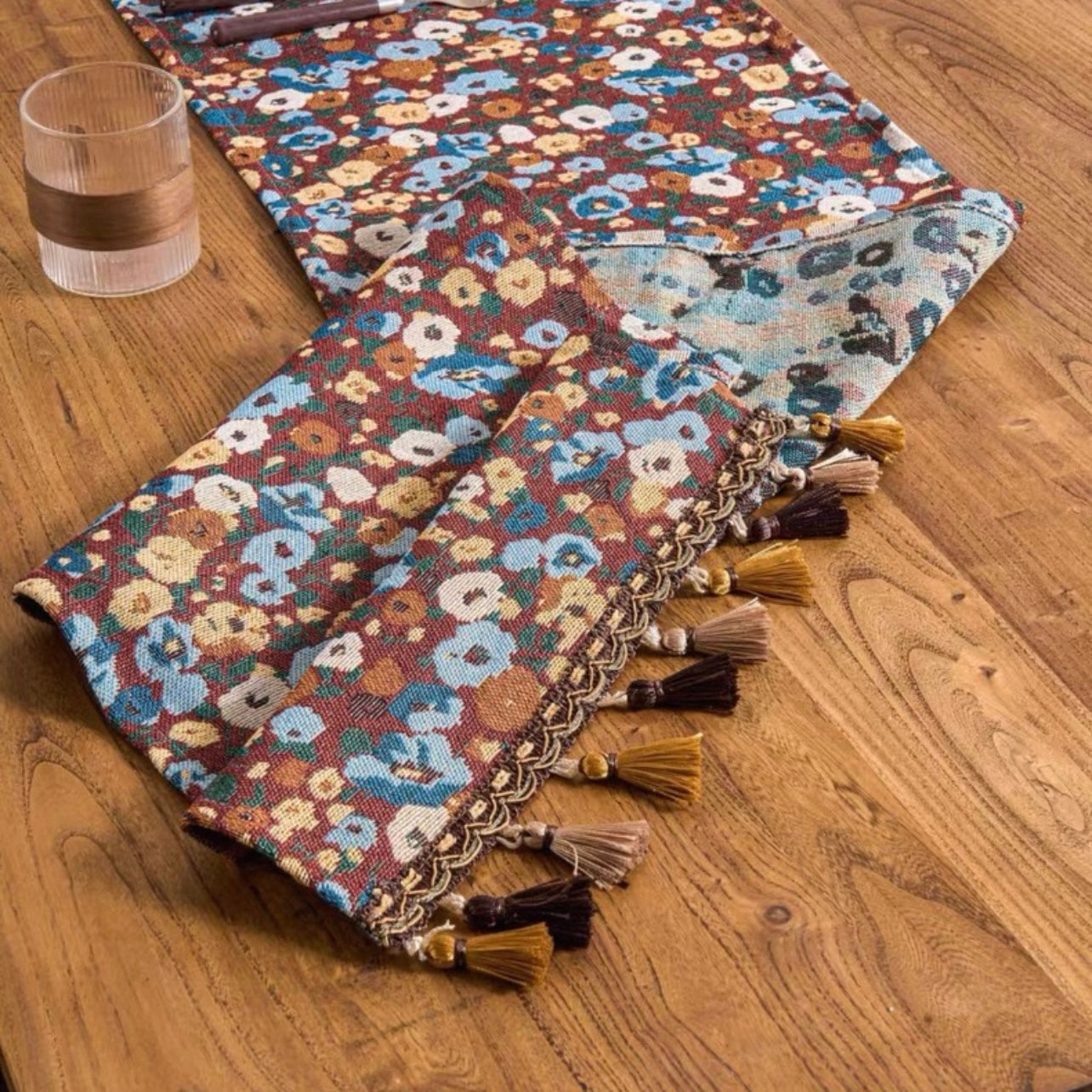 Retro Fall Floral Table Runner