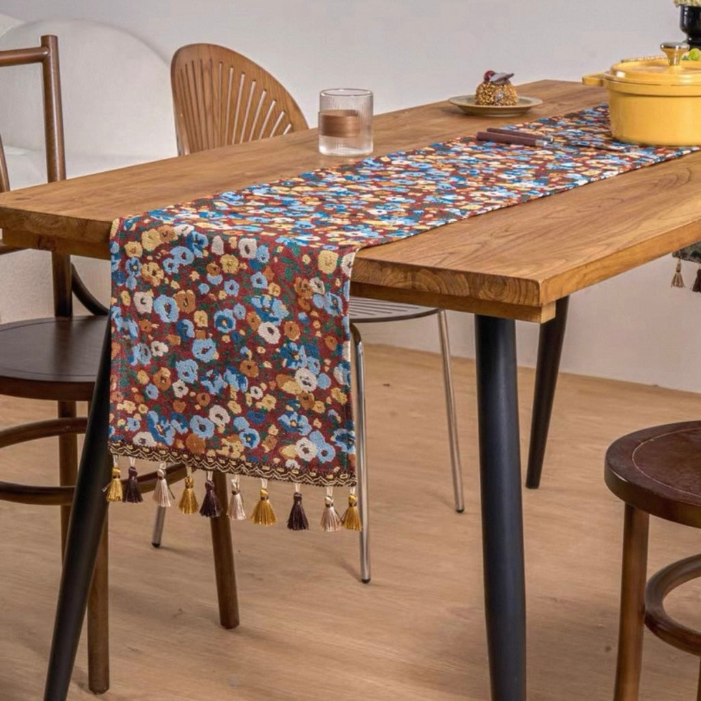 Retro Fall Floral Table Runner
