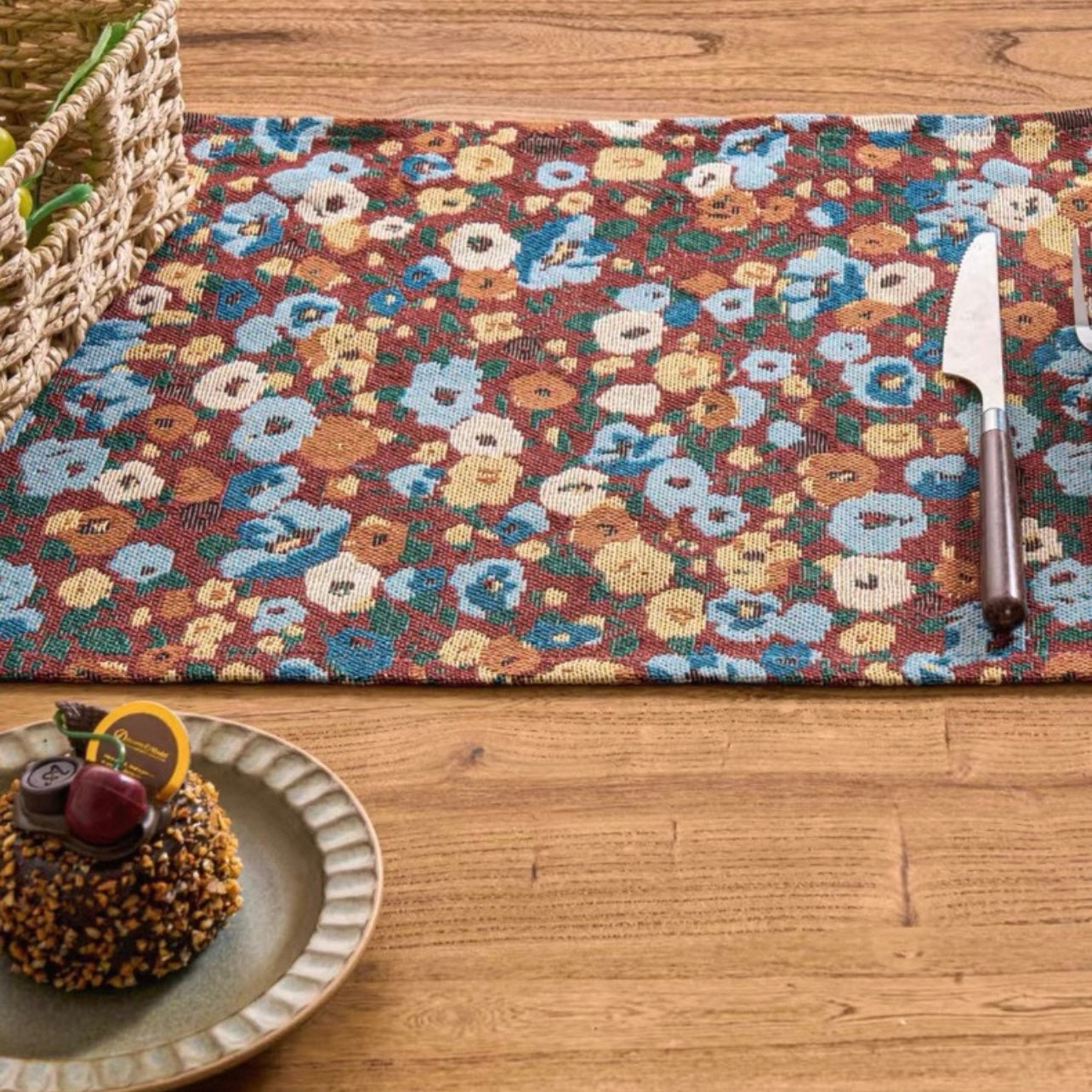 Retro Fall Floral Table Runner