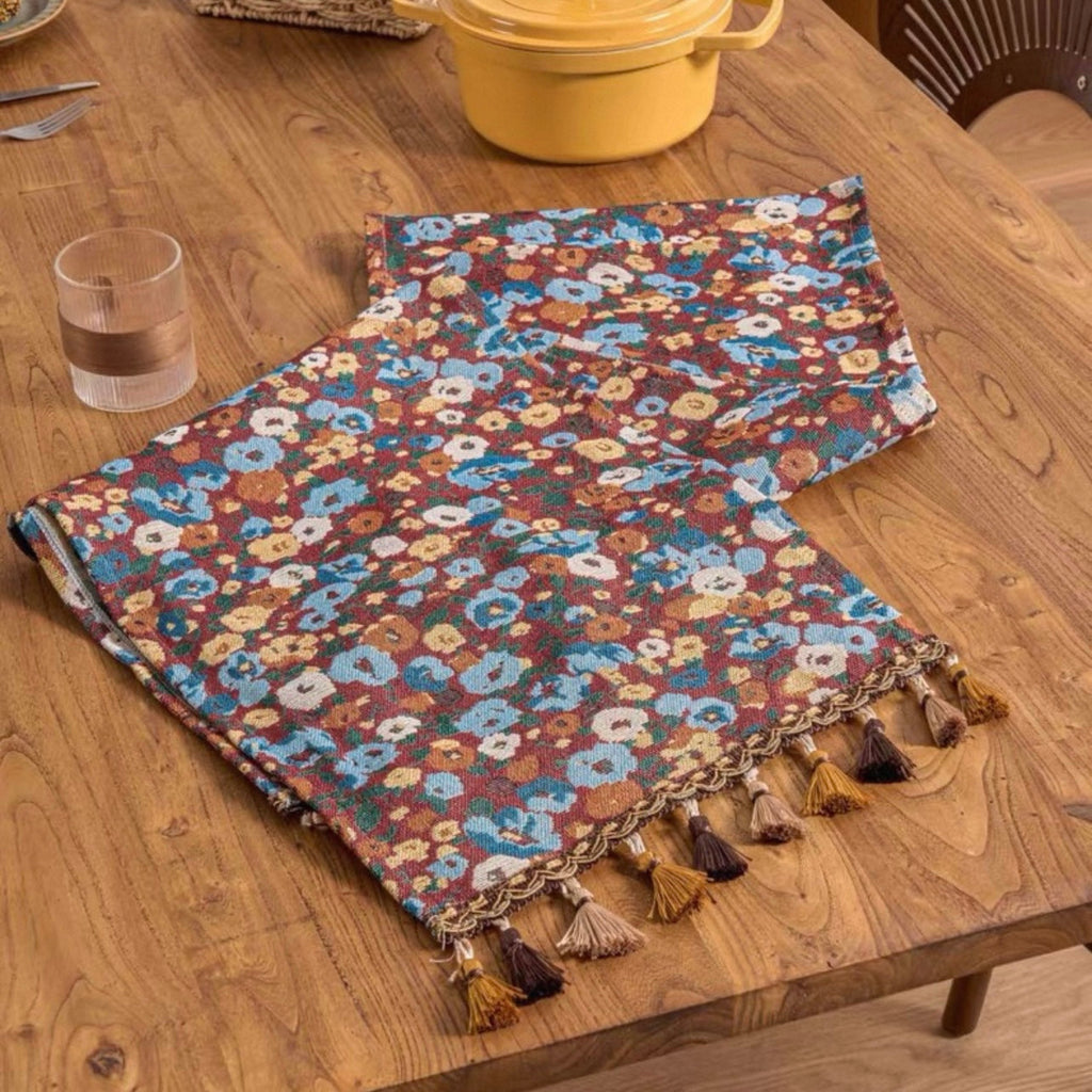 Retro Fall Floral Table Runner
