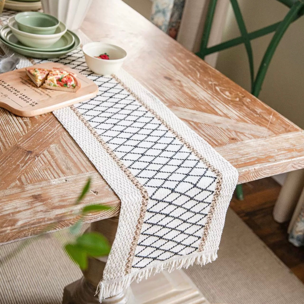 Warm Countryside Fringe Runner