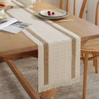 Vintage Farmhouse Stripe Table Runner
