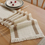 Vintage Farmhouse Stripe Table Runner