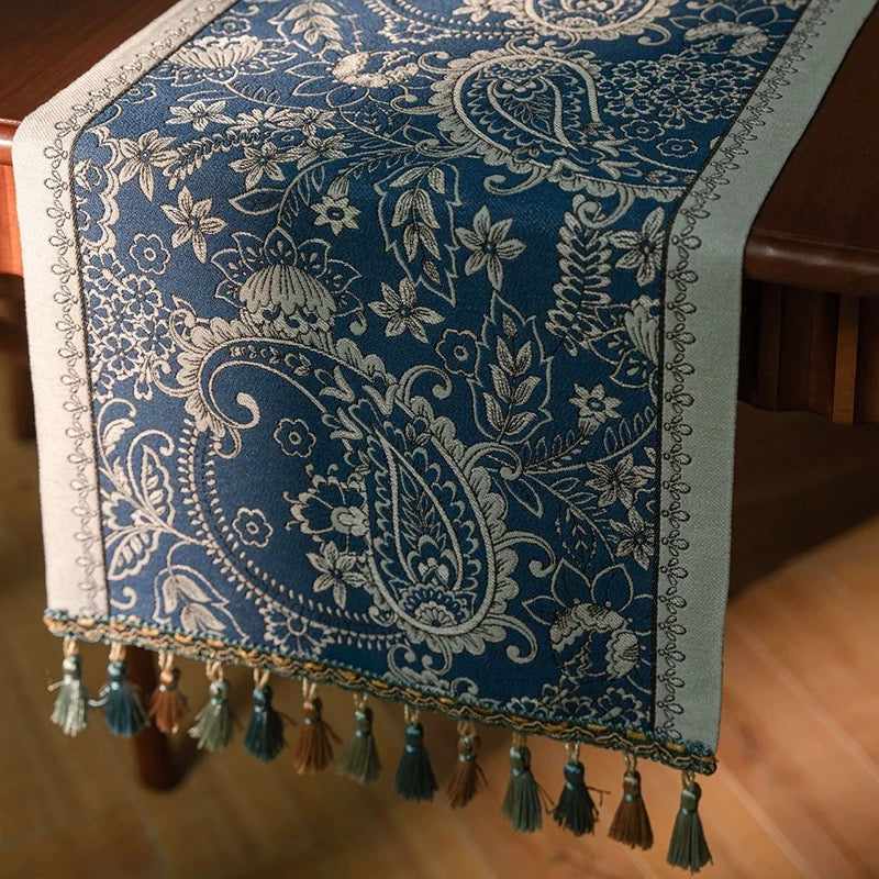Sunlit Paisley Tassel Runner