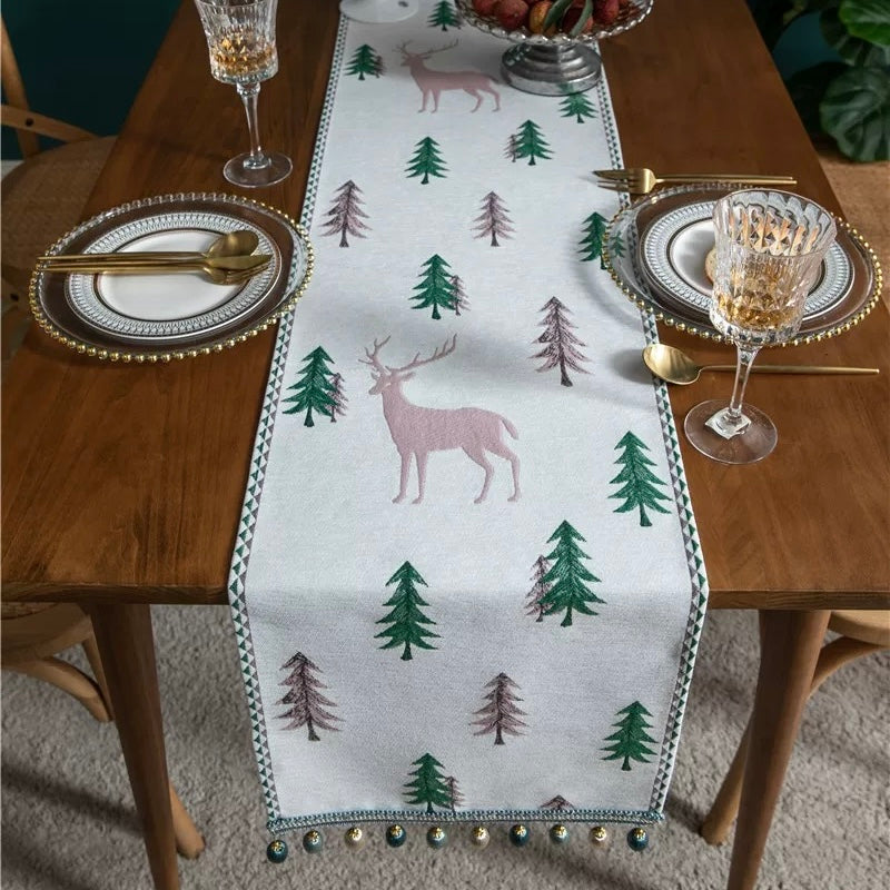 Pine and Reindeer Table Runner