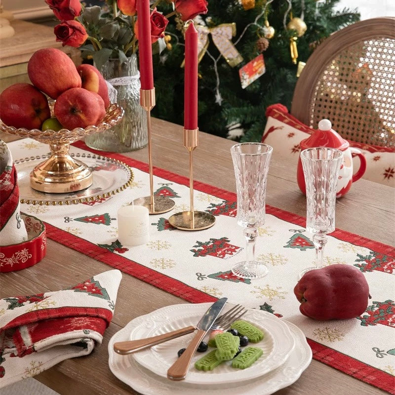 Ruffled Xmas Table Runner