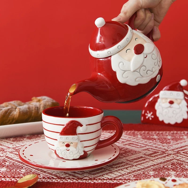 Merry Xmas Tea Cup & Pot