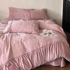 Floral Ruched Bedding Set