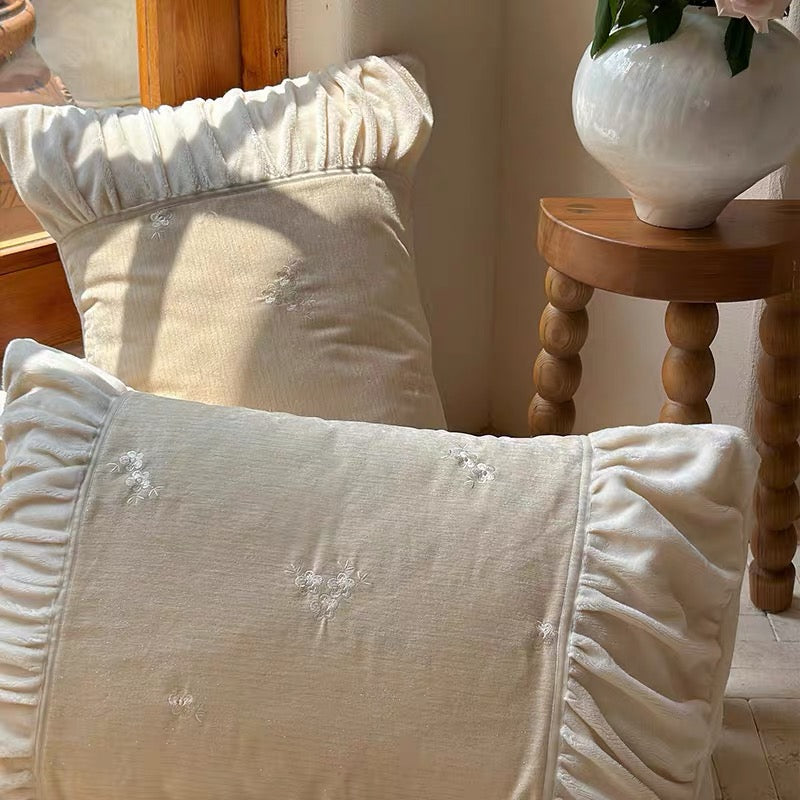 Floral Ruched Bedding Set