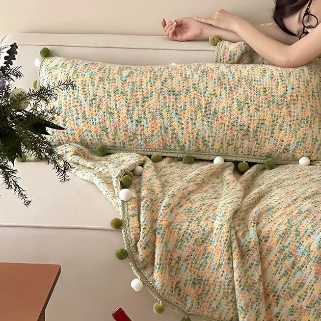 Pom-Pom Candy Long Cushion
