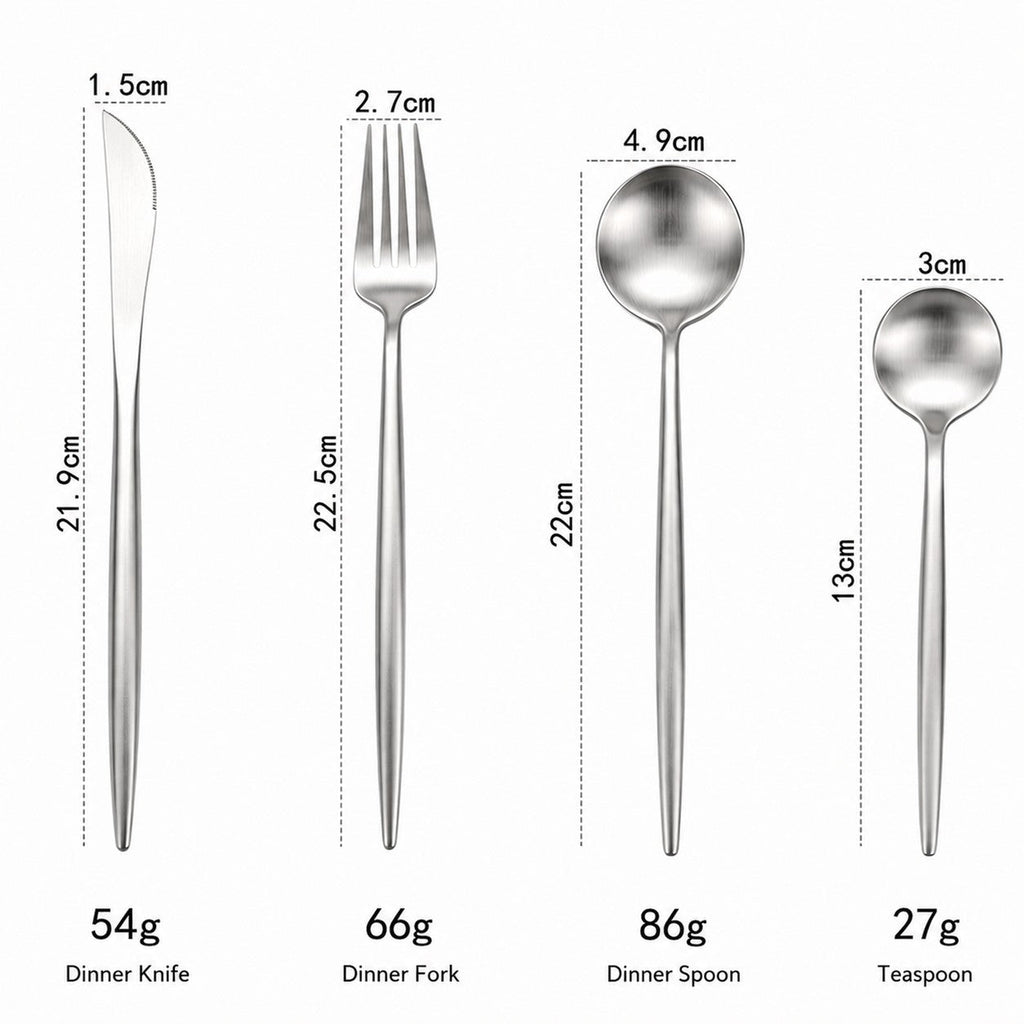 Arya Silver Stainless Steel Cutlery Set
