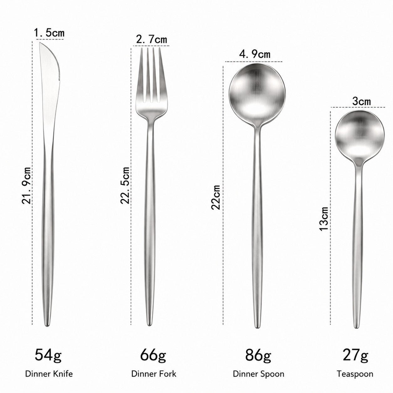 Arya Silver Stainless Steel Cutlery Set