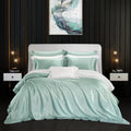 Aristelle Aquamarine Luxury Pure Mulberry Silk Bedding Set