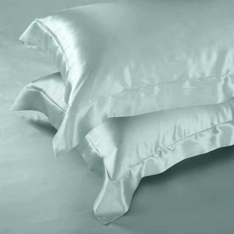 Aristelle Aquamarine Luxury Pure Mulberry Silk Bedding Set