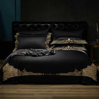 Cleopatra Black Luxury Egyptian Cotton Bedding Set