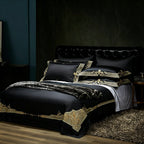 Cleopatra Black Luxury Egyptian Cotton Bedding Set