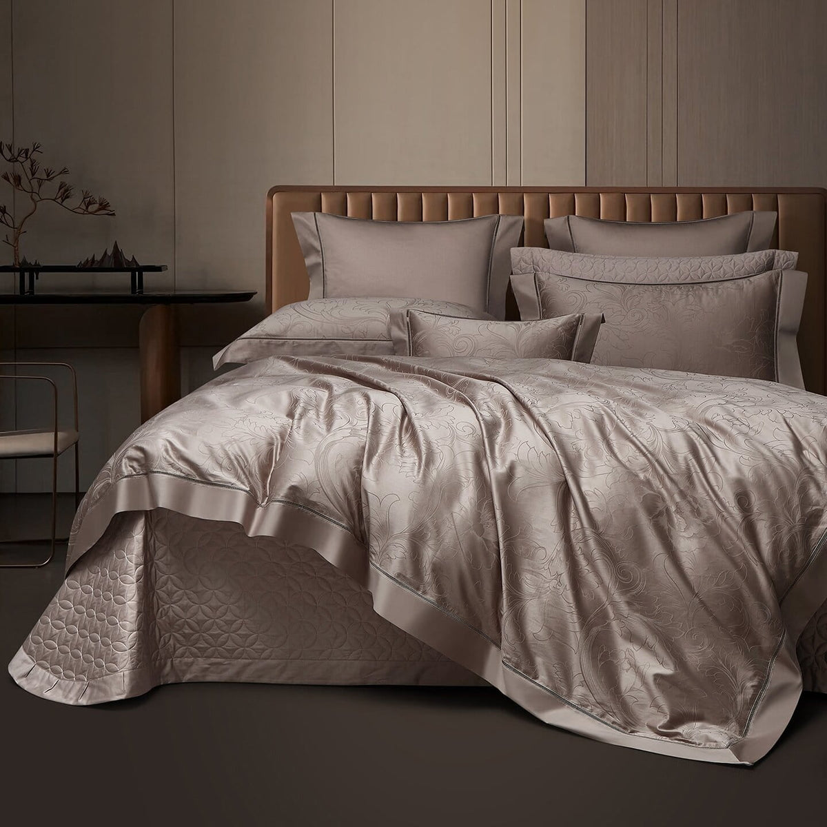 Bellarose Hemstitch Jacquard Egyptian Cotton Bedding Set