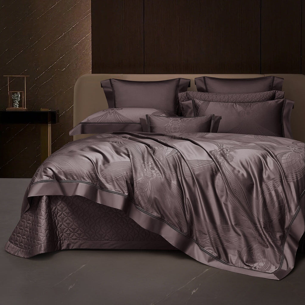 Varenna Hemstitch Jacquard Egyptian Cotton Bedding Set