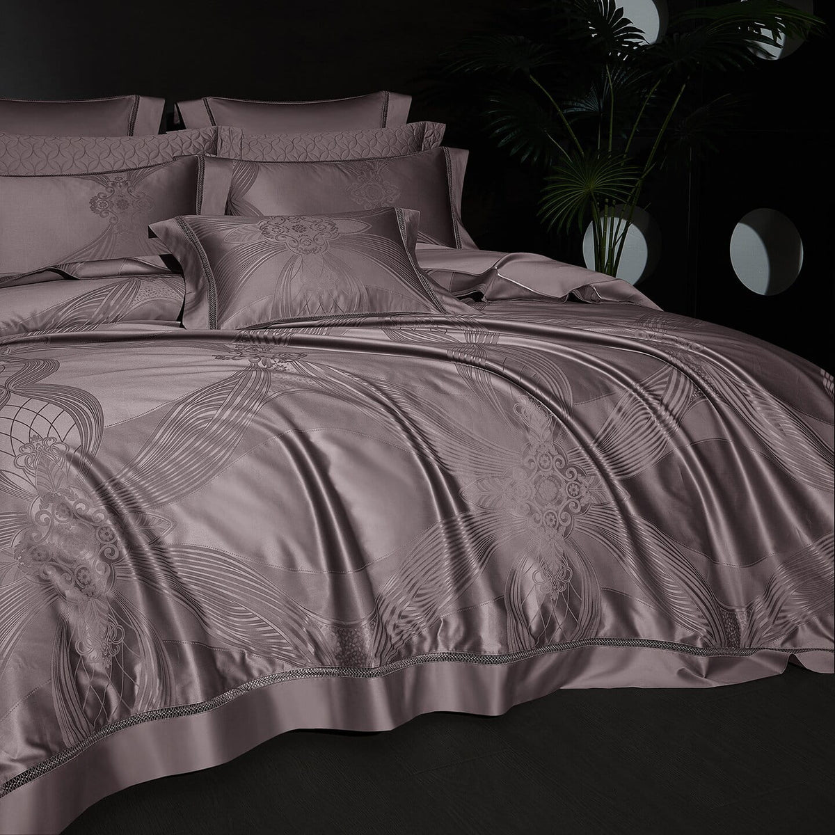 Varenna Hemstitch Jacquard Egyptian Cotton Bedding Set