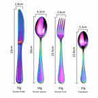 Irised Rainbow Stainless Steel Cutlery Set