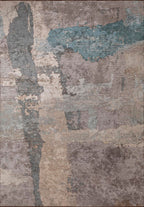 Lush Dark Beige - Petrol Rug
