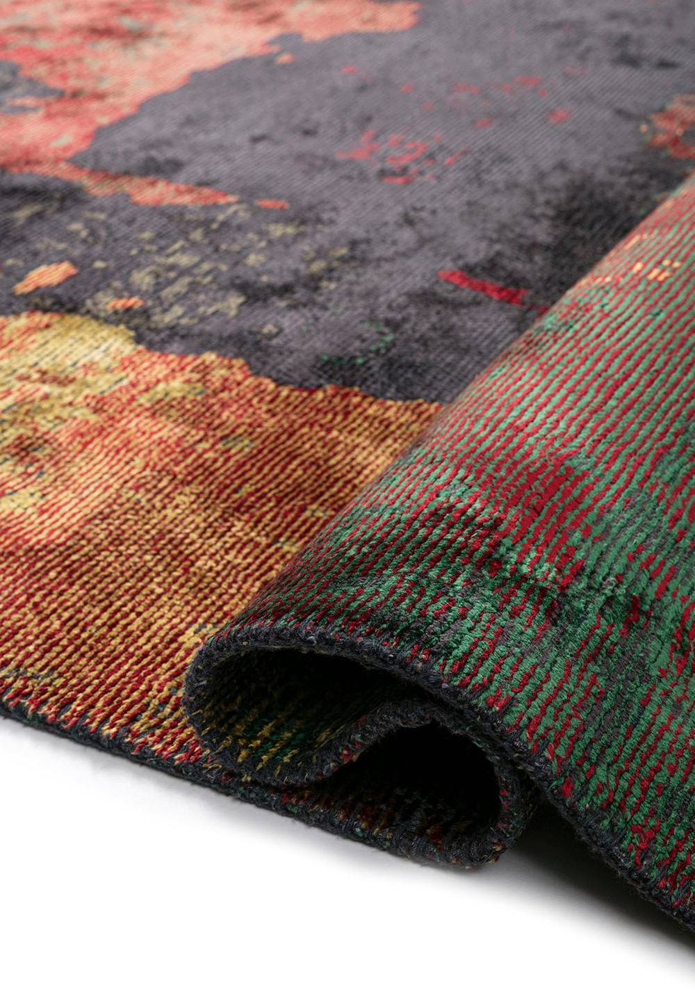 Lush Red - Charcoal Rug