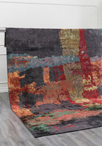 Lush Red - Charcoal Rug