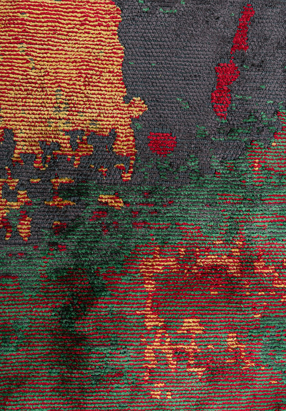 Lush Red - Charcoal Rug