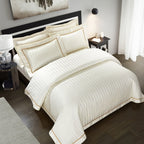 Marnula Beige Soft Silky Egyptian Cotton Bedding Set