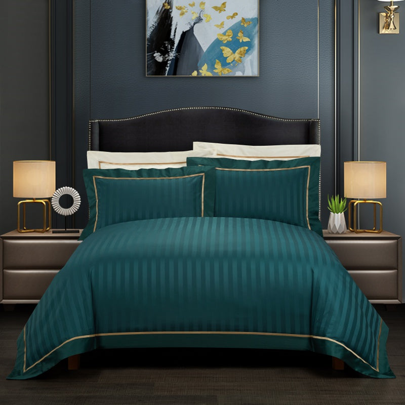 Marnula Green Soft Silky Egyptian Cotton Bedding Set