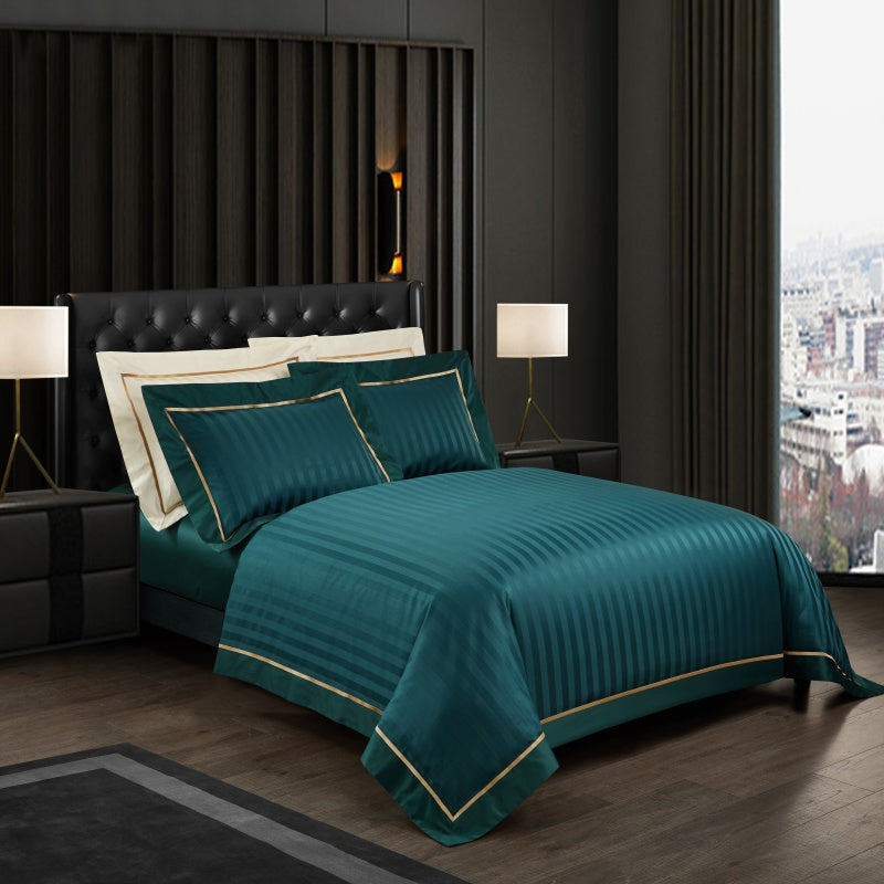 Marnula Green Soft Silky Egyptian Cotton Bedding Set