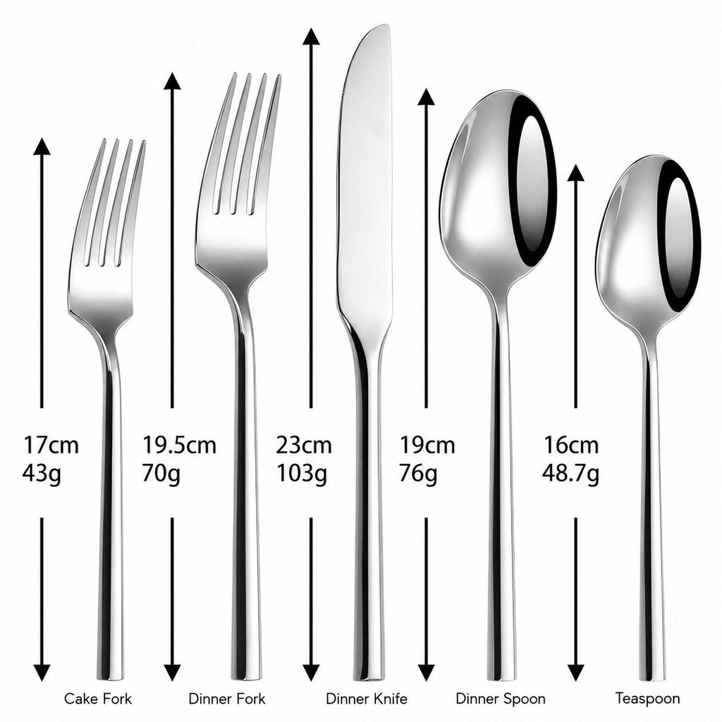 Monarque Silver Hexagonal Stainless Steel Cutlery Set