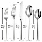 Monarque Silver Hexagonal Stainless Steel Cutlery Set