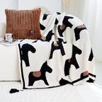 Knitted Horse Tassel Blanket