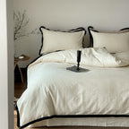 Black Lined Heart Bedding Set