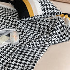 Houndstooth Striped Blanket
