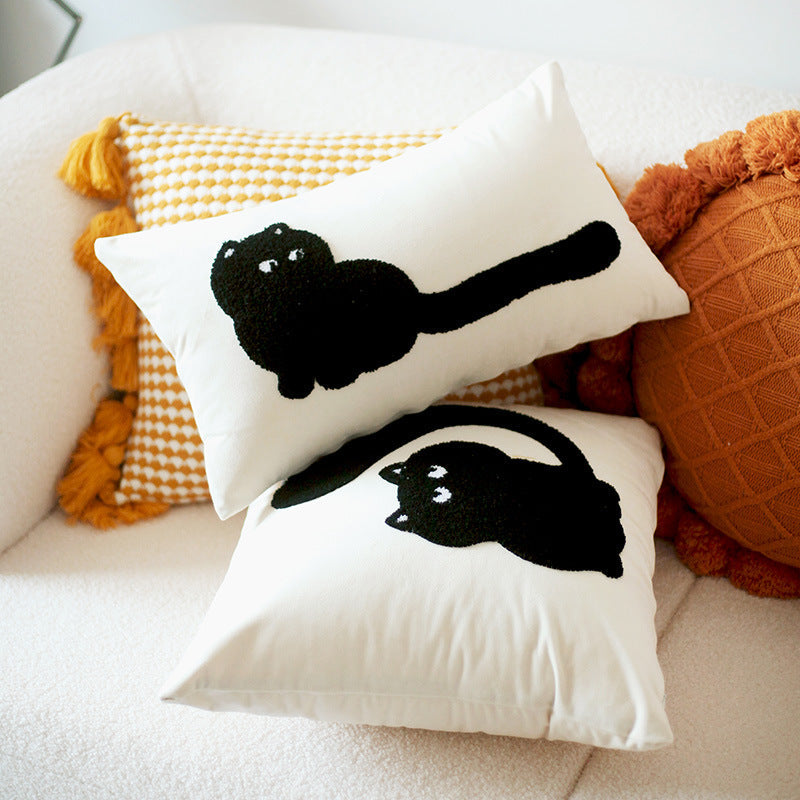 Sleek Tail Cat Cushion
