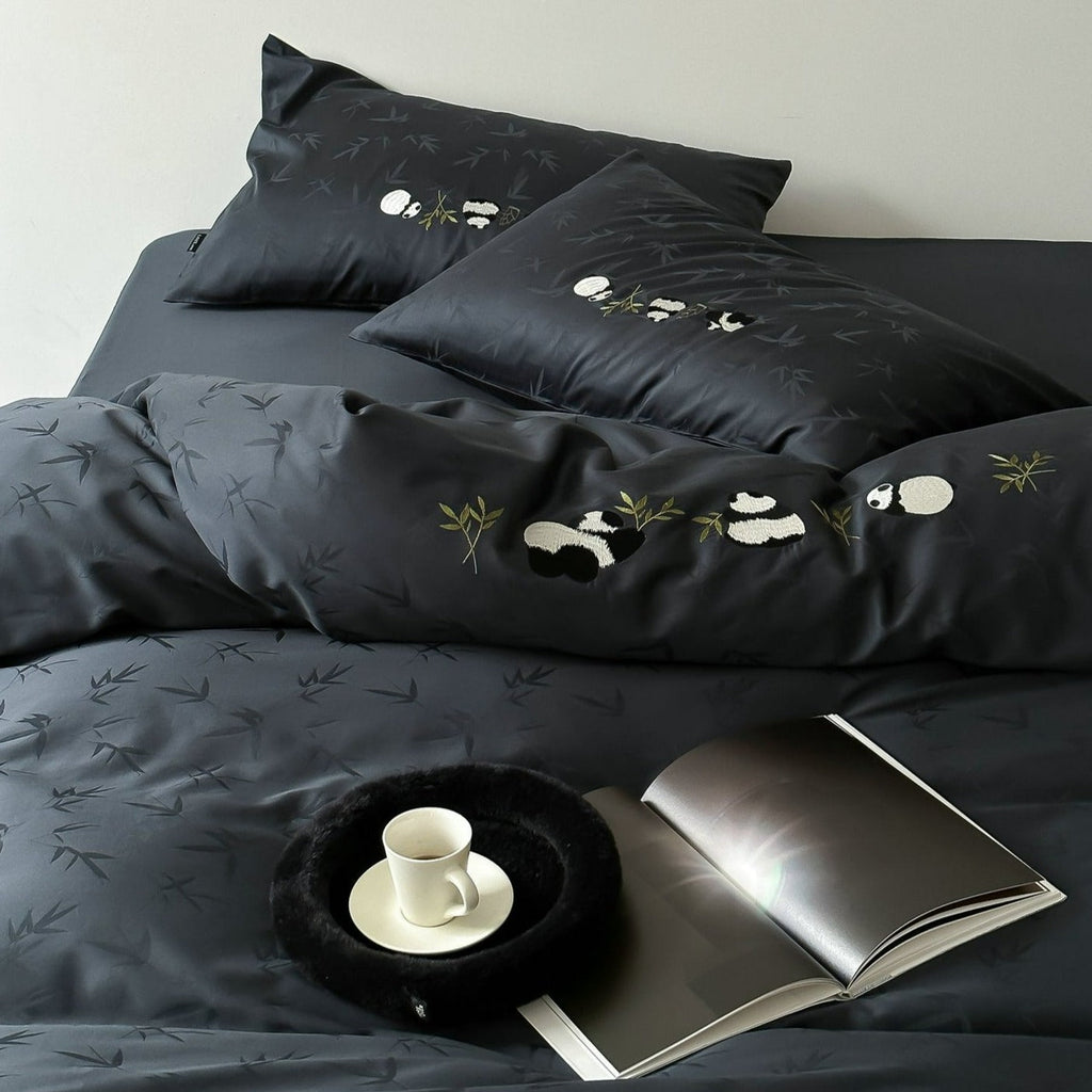 Panda Monochrome Luxury Bedding Set