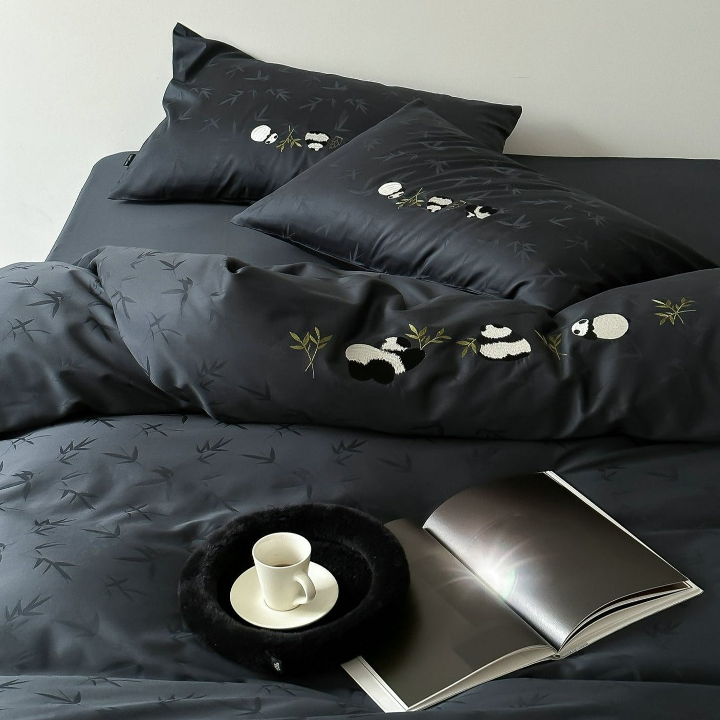 Panda Monochrome Luxury Bedding Set