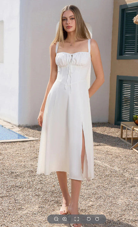 👗High-end fashion slip dress