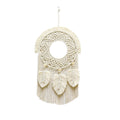Round Feathered Macrame Wall Decor