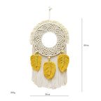 Round Feathered Macrame Wall Decor