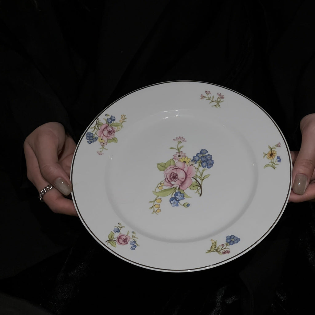 Floral Gold Line Plate